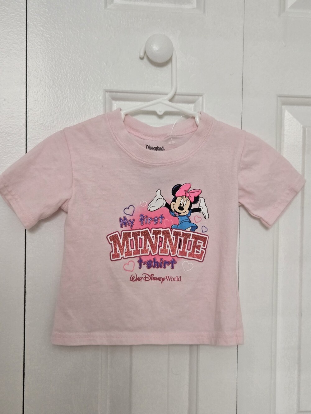 Disney Minnie Mouse Light Pink Graphic Tee Size 18 Months